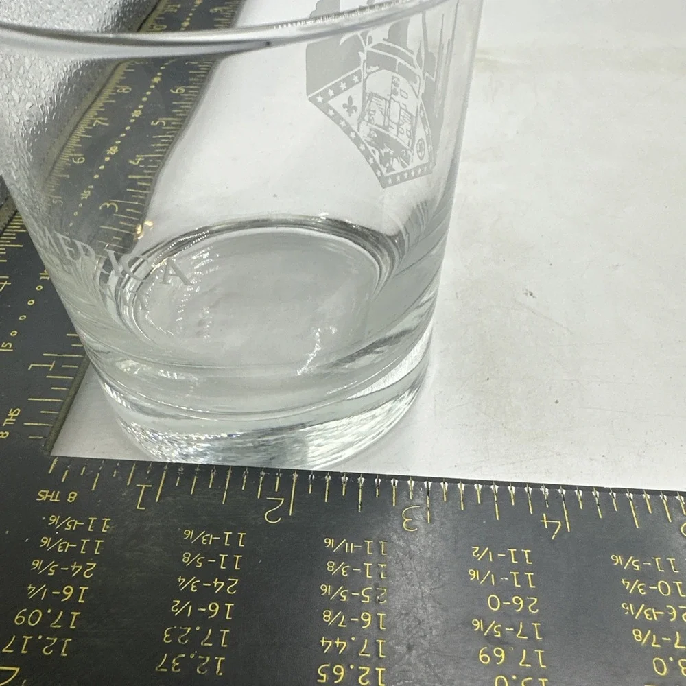 Mid-America Service Unit Etched Whiskey Glass